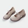 Mary Jane shallow single shoes women 2025 new retro soft leather inner height increase British small leather shoes fairy small size 3233