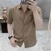 Short Sleeve Shirt Men's Summer Half Sleeve Loose Fit Versatile Casual Shirt