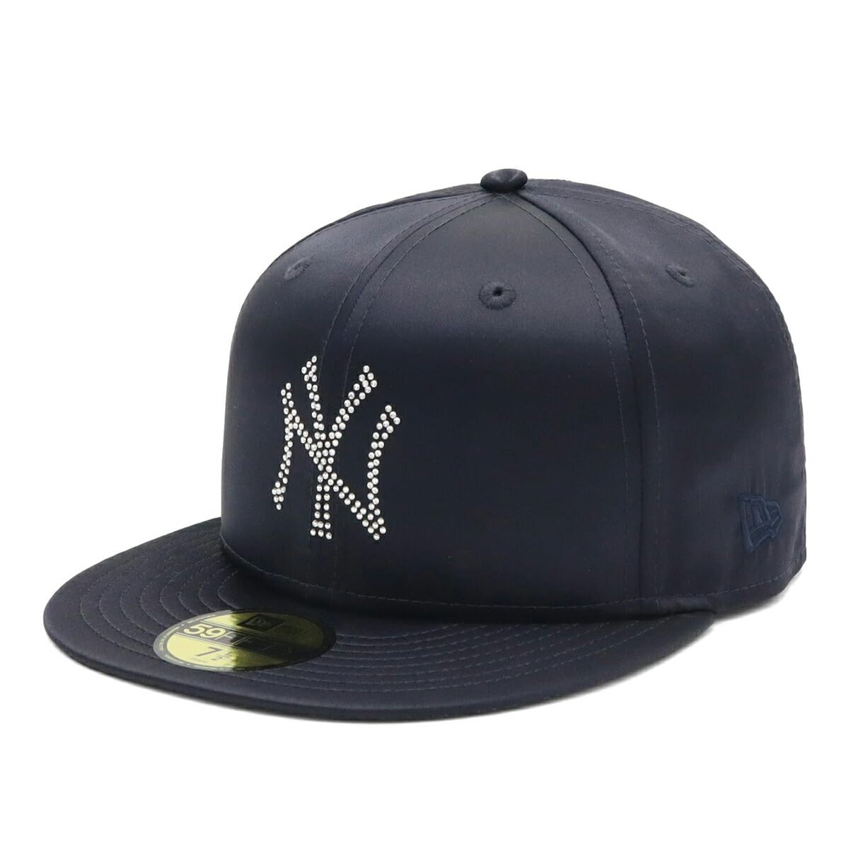 

New Era 59FIFTY Cap MLB New York Yankees NY Navy Blue with MLB Rhinestone ONSPOTZ and Flat Deep Gill UV Trendy Functional Hat (14693451 NER36C9259)