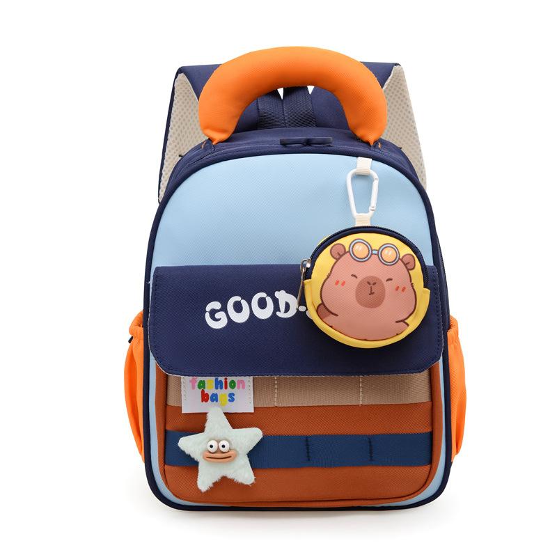 

School bag new love cartoon children s bag Labu cloth large capacity backpack light love темно-синього кольору