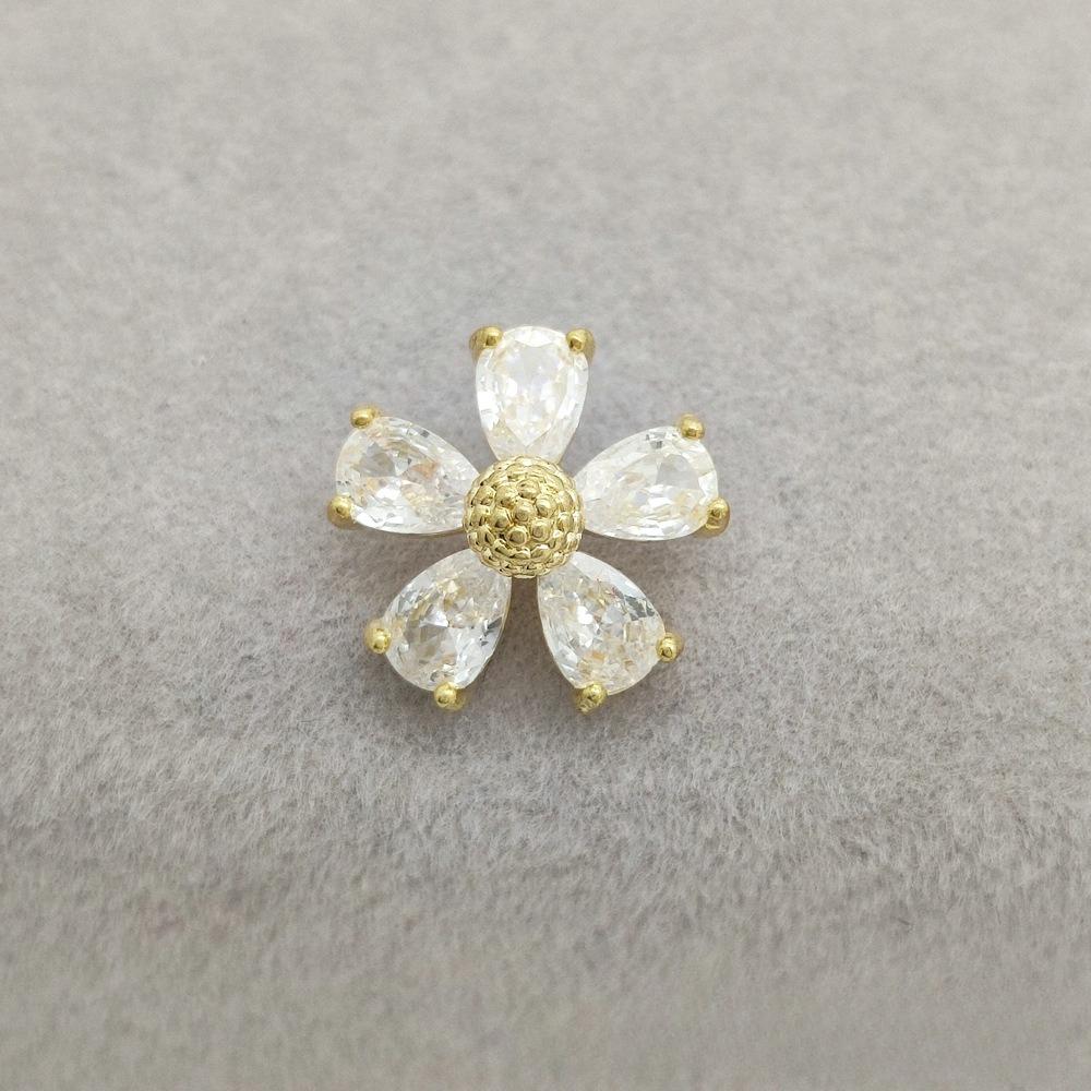 5pcs Cubic Zirconia Button for Clothing DIY Decorative CZ Sewing Buttons for Cashmere Knit Cardigan Shirt