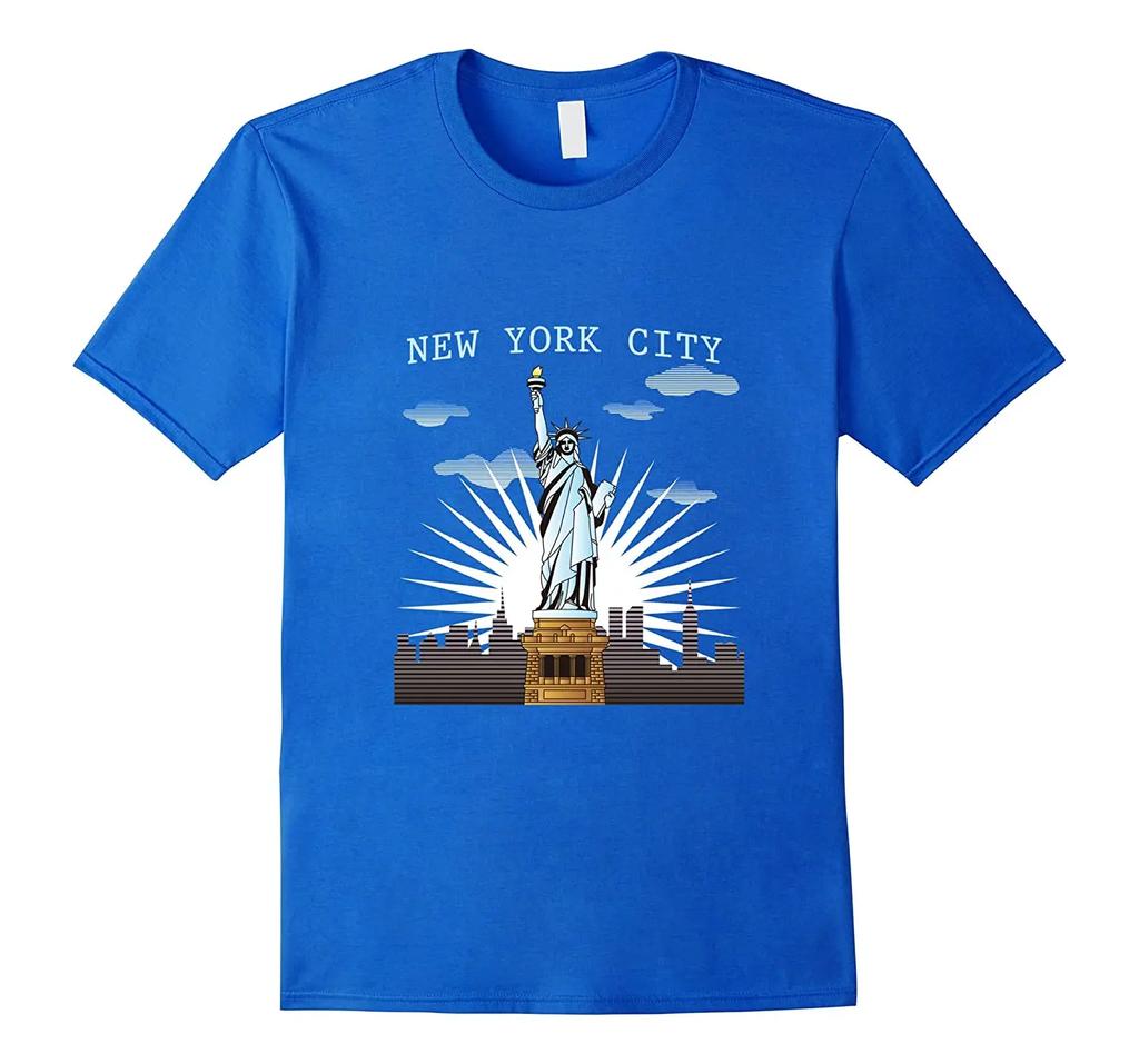 New York City Statue of Liberty TShirt Summer Cotton Short Sleeve ONeck Mens T Shirt New S3XL