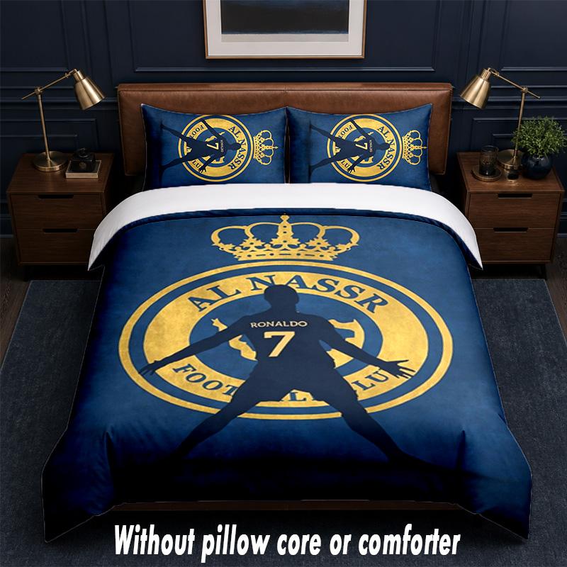 Set Biancheria da Letto Design Cristiano Ronaldo 1 Copripiumino + 2 Federe Morbido Traspirante Biancheria da Letto per la Casa