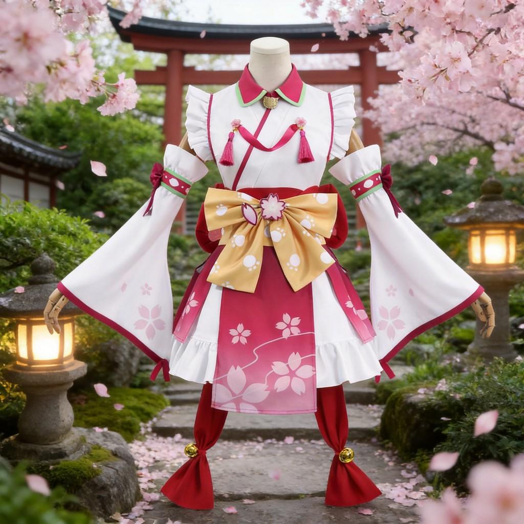 Vtuber Sakura Miko Cosplay Outfit With Soft Woolen Material For Anime Fans And Cosplayers
