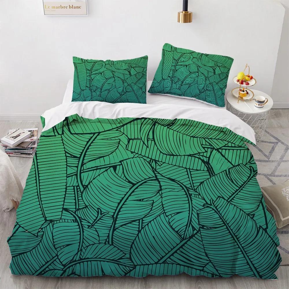 Flower Bird King Queen Duvet Cover Colorful Tropical Floral Bedding Set For Women Watercolor Plant 23Pcs Polyester Quilt Cover