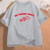 My Tummy Hurts Bear Meme Graphic T Shirts Cotton Short Sleeve Tshirts Oversize Unisex Clothes Funny Print Tees Shirt Unisexs Clothes