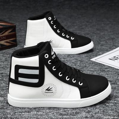 Herrenschuhe Herbst neu Herren High-Top-Schuhe Herren Koreanische Version Trendschuhe Weiße Board-Schuhe Studenten-Sport- und Freizeitschuhe Trend