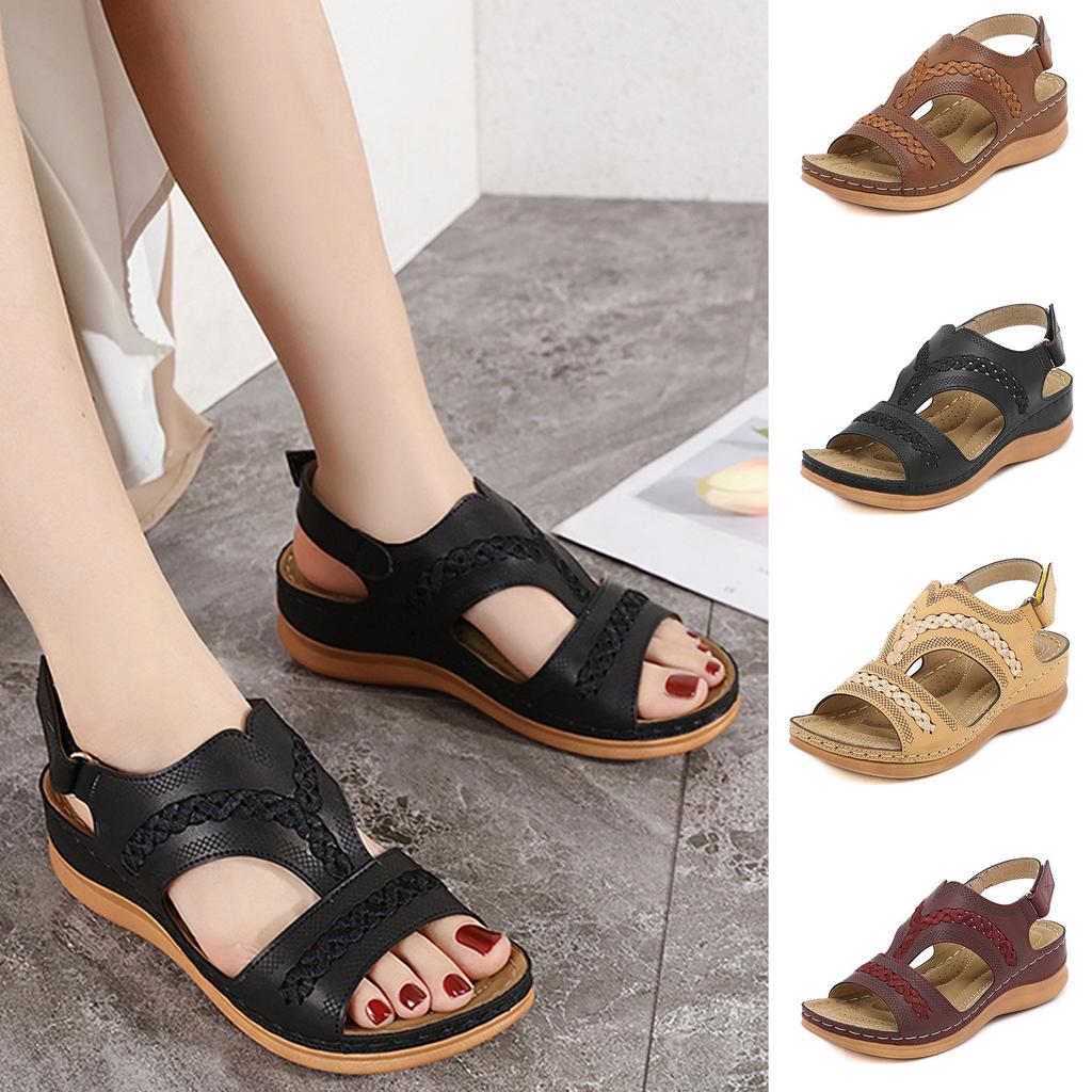 Buy Michelle11 Fashion Women's Sandals Roman Style Low Top Flat Bottom