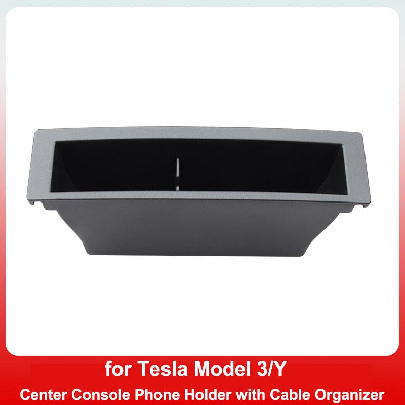 

Для Tesla Model Y 3 2023 Аксессуары для интерьера Центральная консоль Подлокотник Ящик для хранения карт Ключ Телефон Кабель для зарядки Органайзер Чехол