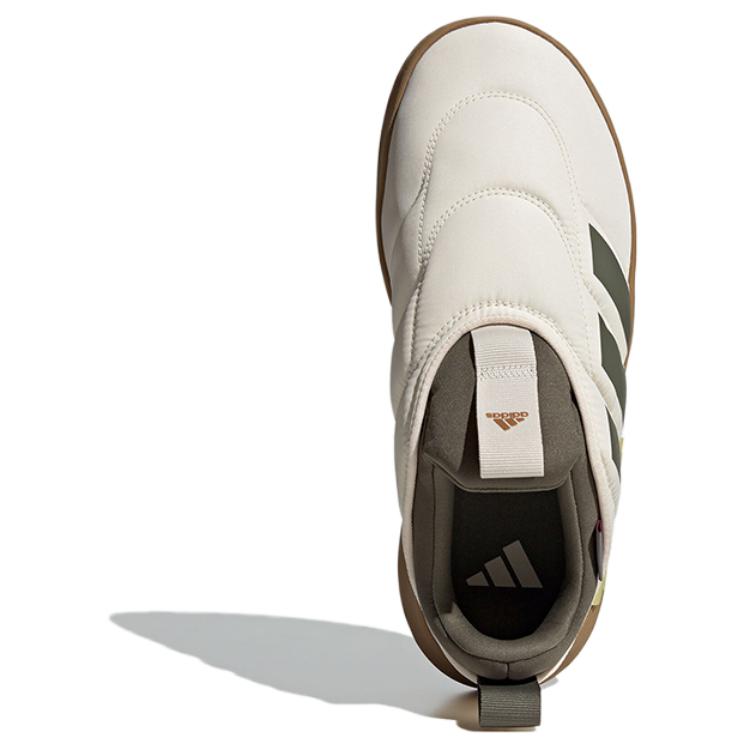 adidas Adipuff Antypoślizgowe Odporne na ścieranie Niskie Buty Codzienne Unisex Białe Zielone Brązowe JP7711