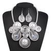 Jewelry Set European and American Fashion Exaggerated Handmade Aluminum Wire Weaving Waterdrop Women's Accessories
