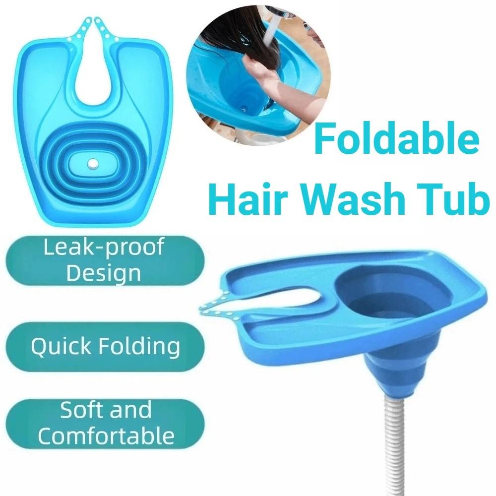 Convenient Hair Wash Tray Portable Hair Washing Tool Easy Install Foldable Hair Wash Tub Bathroom