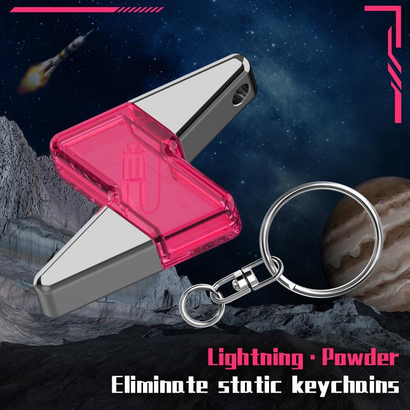 Car Static Eliminator Discharger Keychain Pendant Novel Rocket Design Anti-Static Device For Car Metal Door Handle