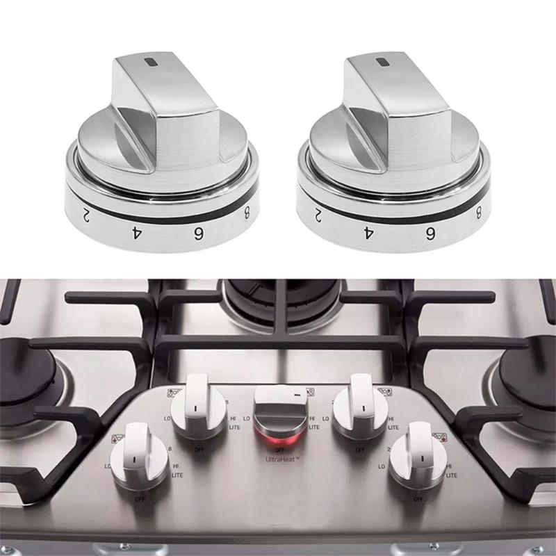 5 PCS Reliable Metal Knob Switch Stove Knob Assembly Control Knobs Kitchen Appliances Knob Replacements for AEZ72909008