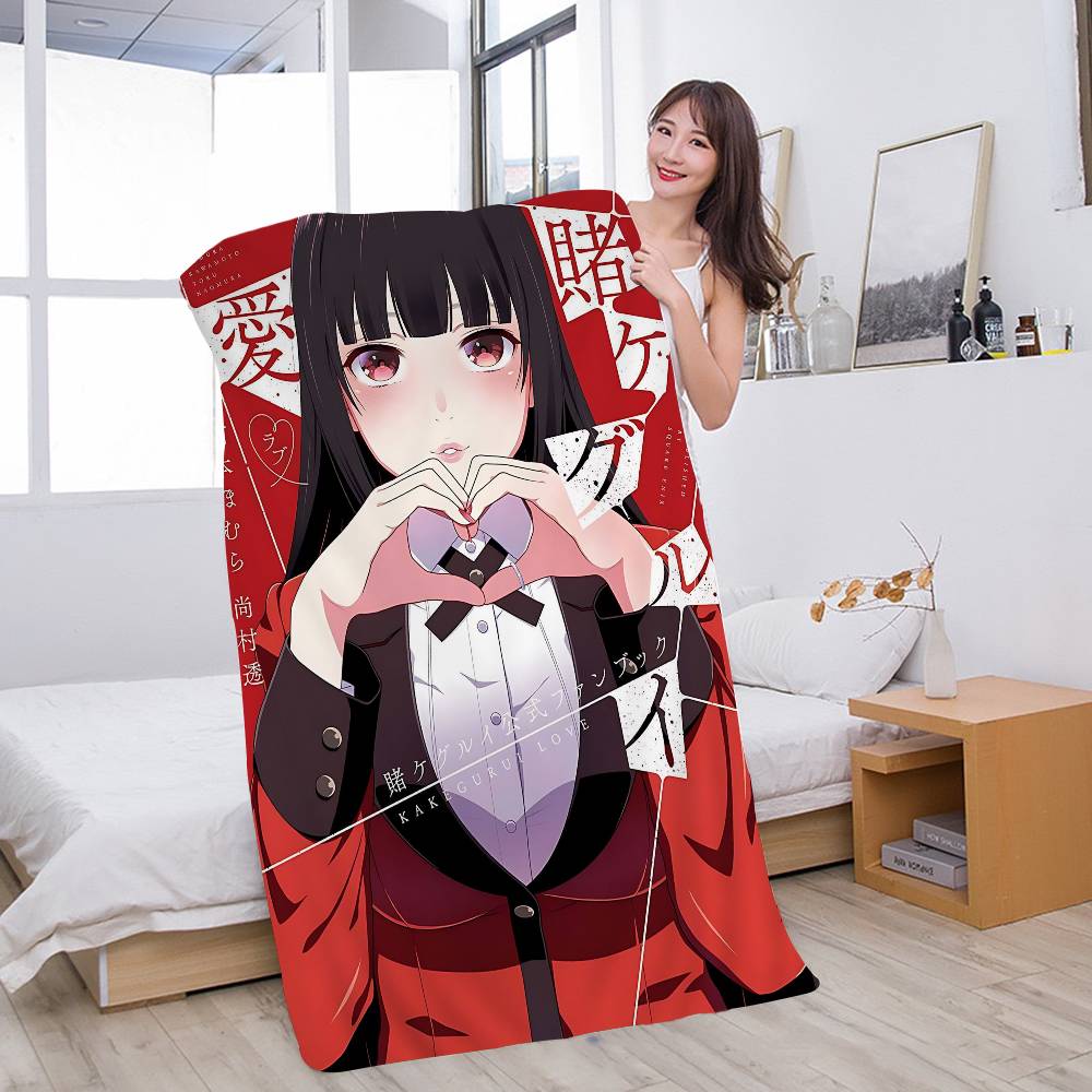Cartoon Anime K-KakeguruiS Microfiber Blanket Quick Drying Beach Towels Oversized Printing Super Absorbent Pool Towel Blanket