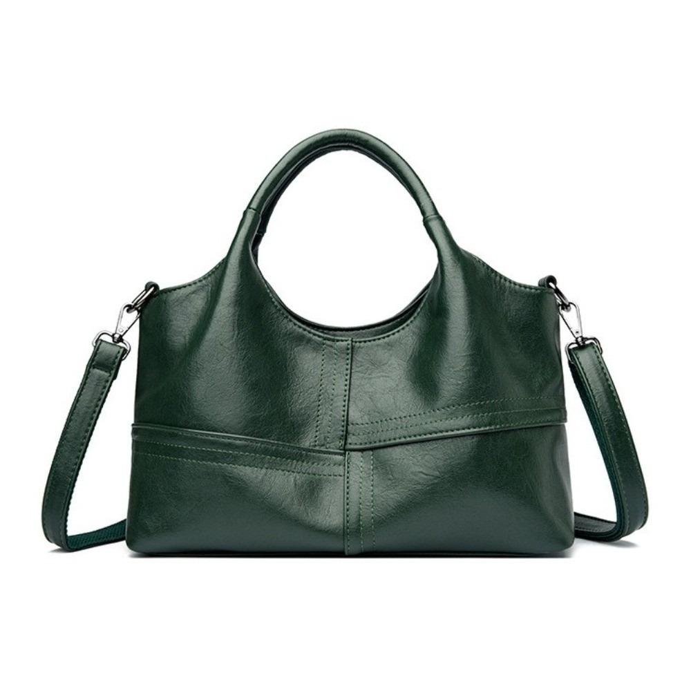 Elegant Soft Leather Crossbody Bag Multi-Compartment Large Capacity Shoulder Bag Handle Messenger Bag Female