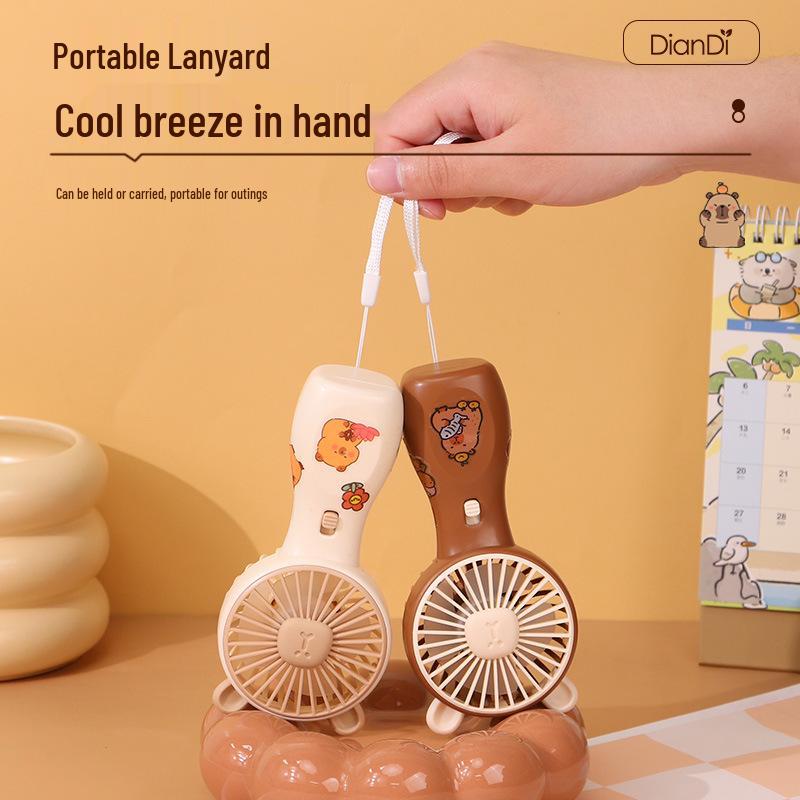 Capybara Cartoon USB Rechargeable Mini Handheld Fan