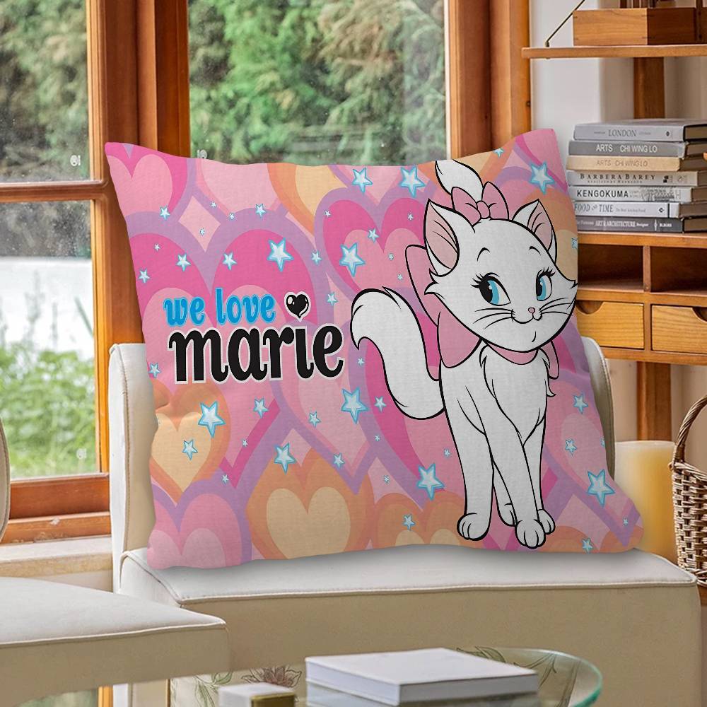 Cute M-Marie Cat Anime Pillow Cover for Bedroom Room and Living Room Sofa Decorative Cushion Cover