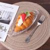 2pcs Transparent Boat Shaped Ice Cream Bowl Acrylic Salad Serving Bowl Snack Tray  Hotels