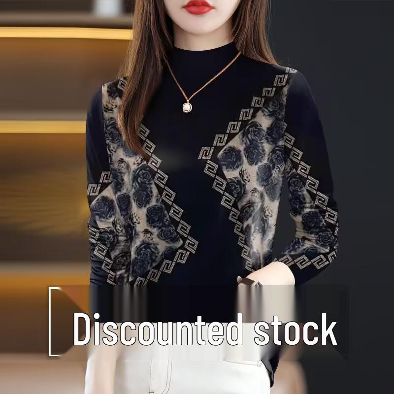 

Women’s Plus Size Velvet Thickened Long Sleeve Base Shirt 2XL recommends 125-140 jin