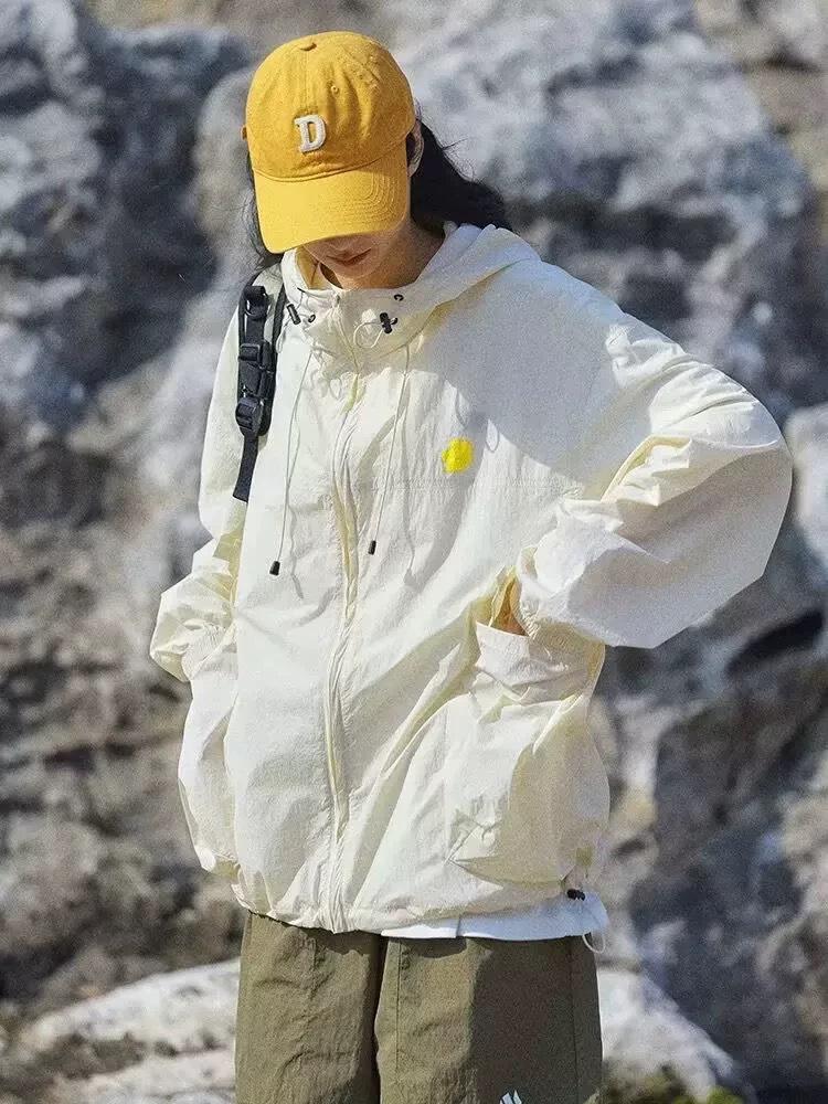 Sunscreen clothing for men and women UV protection light and breathable tooling jacket quick-drying tide brand sunscreen clothing woven elastane 