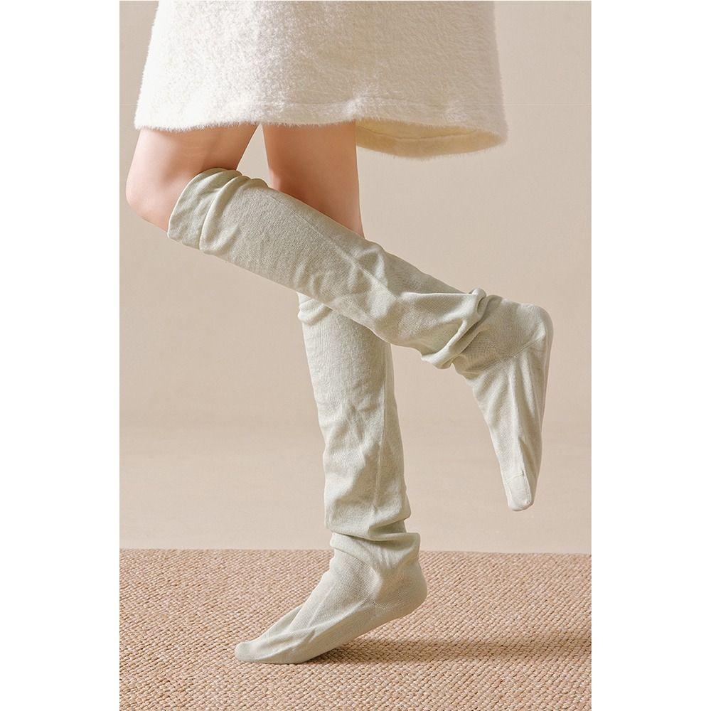 Non-Slip Bottom High Tube Sleep Socks Comfortable Fabric Leg Warmers  Postpartum Period