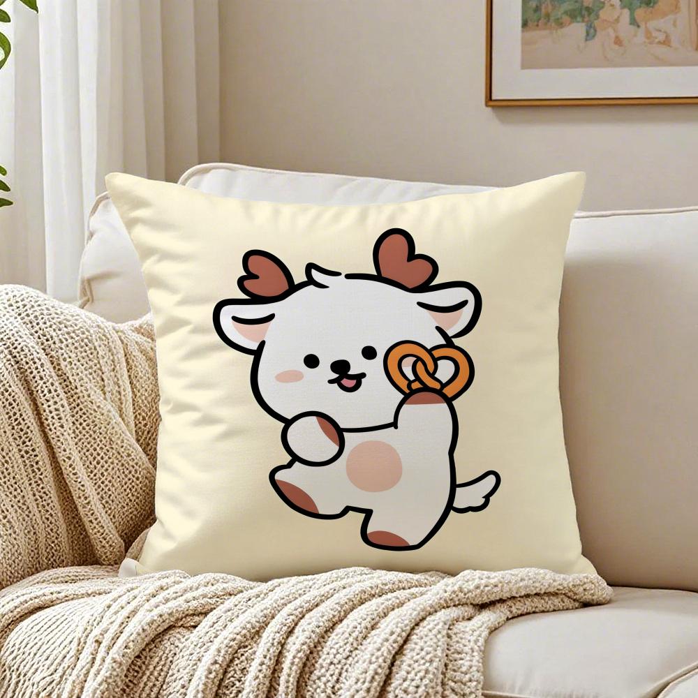 Bakery Animal Cartoon Collection Cushion Cover Pillowcase Antidustmite Living Room Sofa Decor Cushion Room