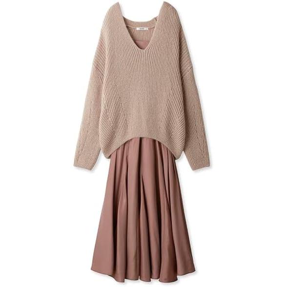 SNIDEL Deep V Knit Set Cami Dress SWNO235053 Women s