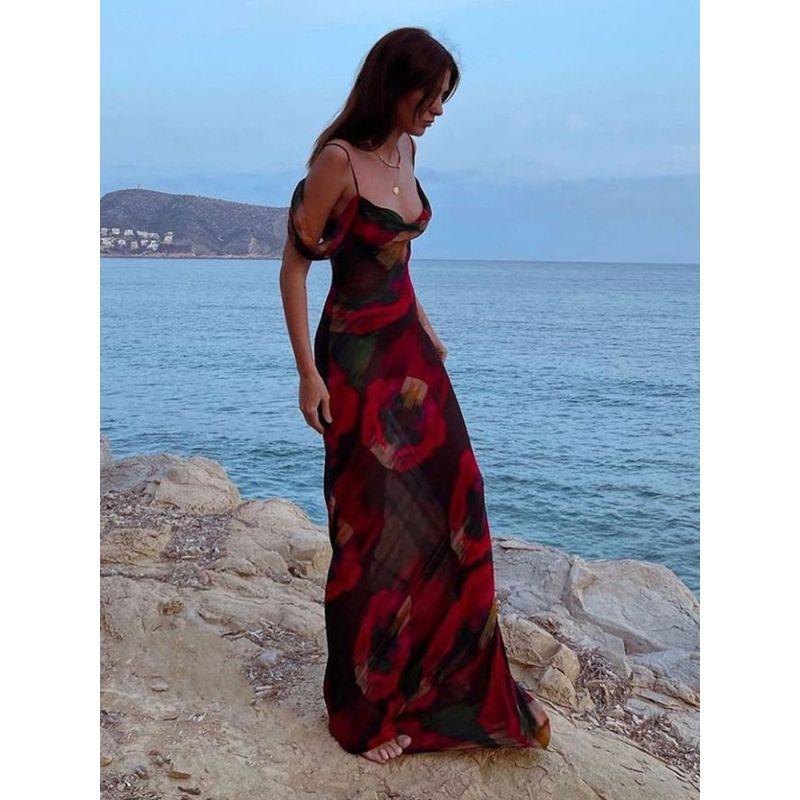 

Женское платье-майка из сетки в европейском и американском стиле, художественное фото Print S