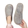 Spring and autumn household fabric slippers men and women couples home indoor non-slip floor home four seasons cool slippers thick bottom