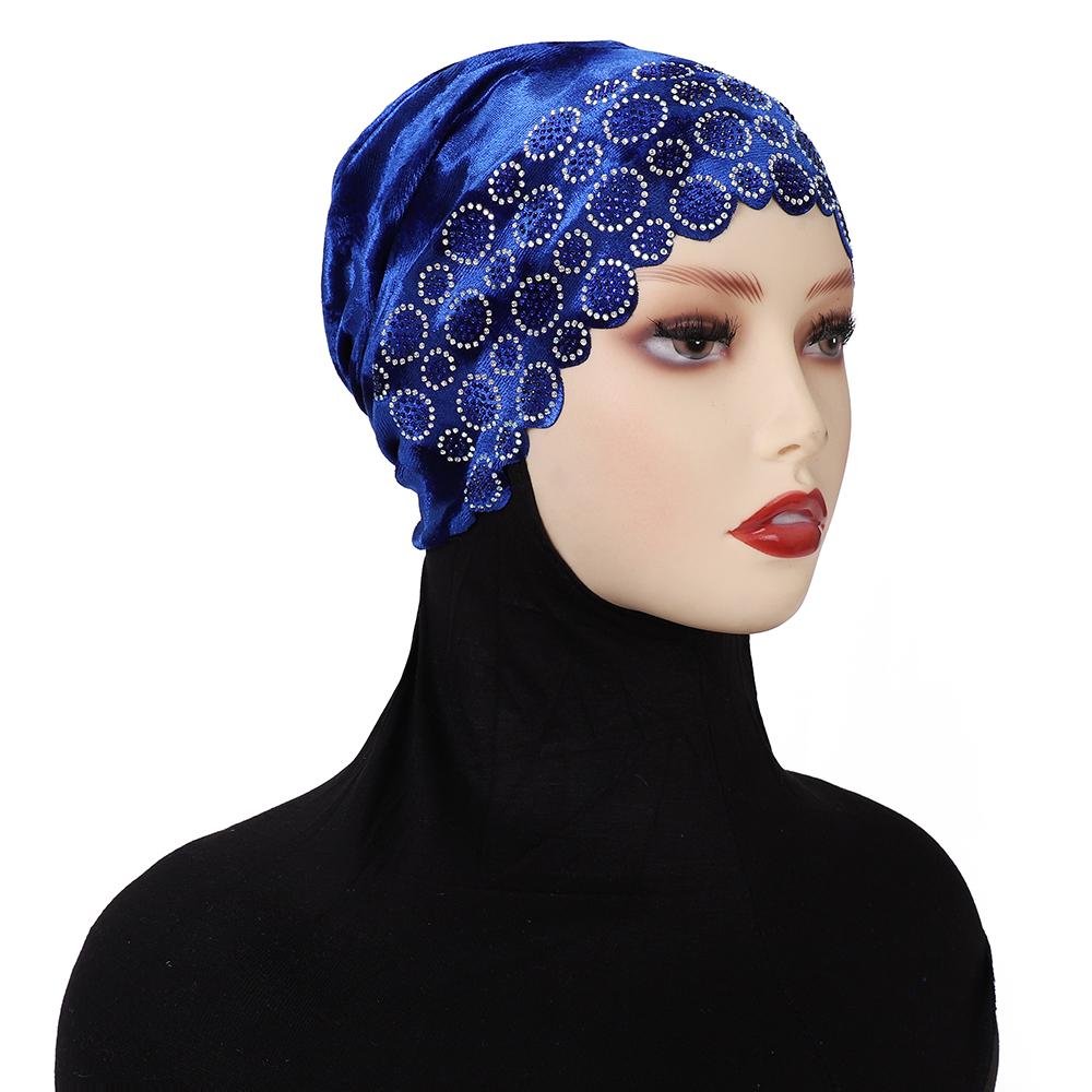 New Design Muslim Underscarf Hijab Cap Instant Turban Abaya Hijab Headscarf Bonnet African Diamonds Head Wraps