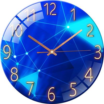 Digital Wall Clock with Low Noise, 30cm/12inch Geometry Wall Clock Quartz Clock Quiet Silent Simple Clock for Home Decor Children Room