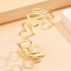 Heart-shaped Open Cuff Stainless Steel Bracelet – Versatile European & American Design for Women