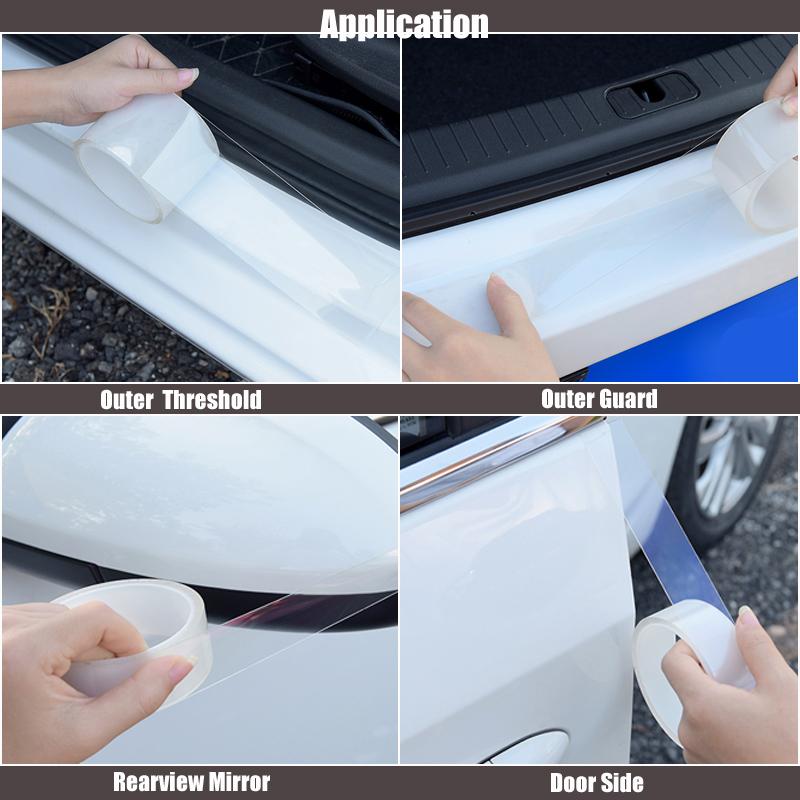 Car Door Protector Stickers Door Edge Protective Anti Scratch Nano Tape Auto Trunk Sill Scuff Protector Film Car