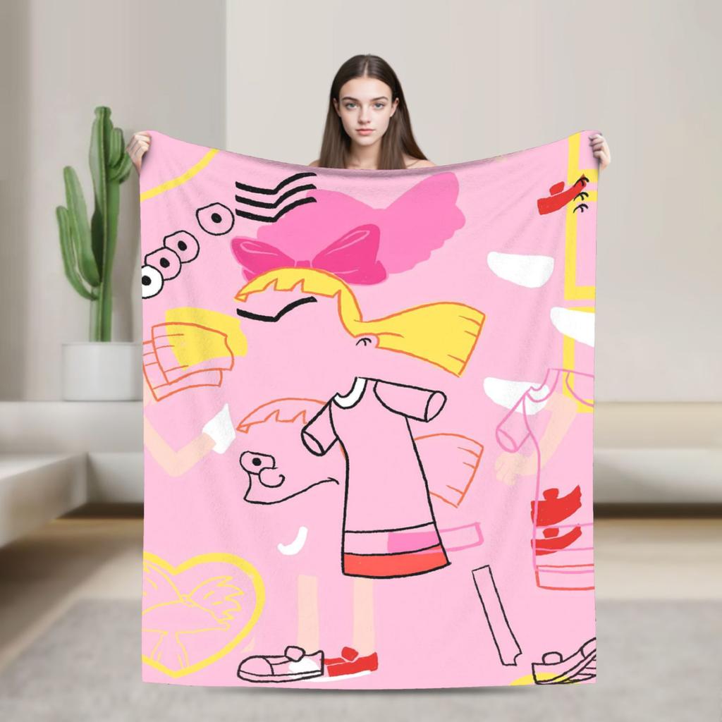 Manta do Hey Arnold Qualidade Macia Manta de Desenho Animado Inverno Crianças Adulto Sofá Cadeira Sofá Cama Colcha Gráfica