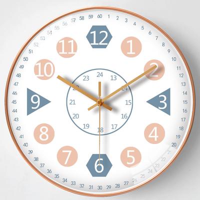 14-Inch 35Cm Early Education Wall Clock Living Room Modern Children'S Quartz Clock Silent Creative Student Classroom Clock
