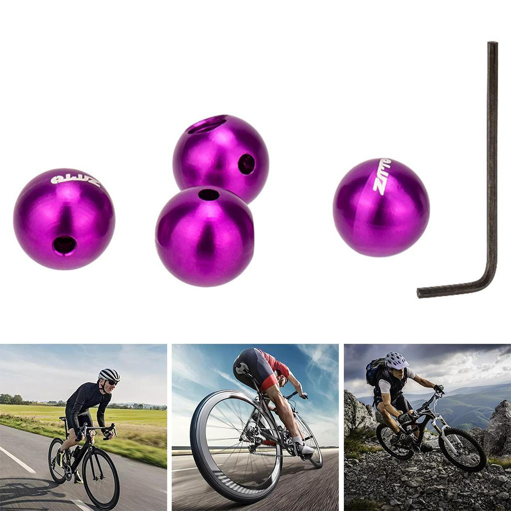 4 Cable End Set Aluminum Alloy Multi- Tips Outer Er Ball Hat s for Cycling Accessory