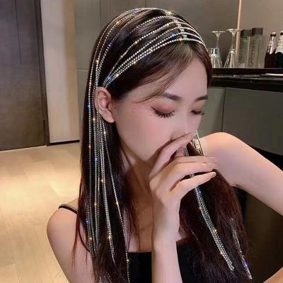 Modedesign Sinn Diamant Fransen Stirnband Hof Stil Prinzessin Temperament Stirnband Stil Persönlichkeit Trendy Haar Zubehör