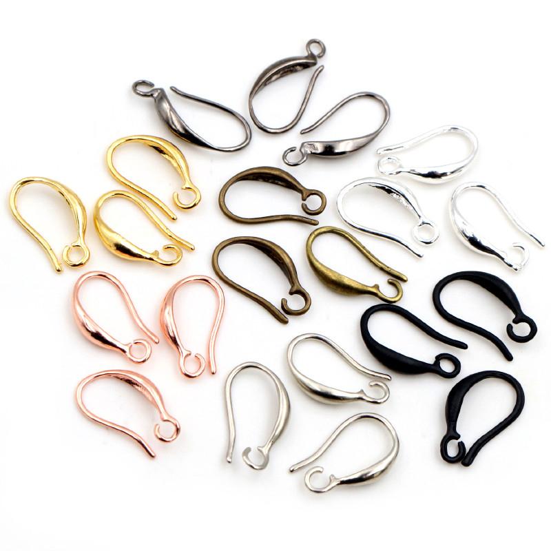20pcs 3-Styles Gold Bronze Silver Plated Brass French Earring Hooks Wire Settings Base Settings Whole Sale