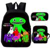 3Pcs/set Garten Of BanBan Backpack Anime Game School Bags Boys Girls Bookbag Cartoon Large Capacity Children Schoolbag Mochila