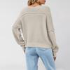 Women S V Neck Off Shoulder Knit Sweater Solid Color Casual