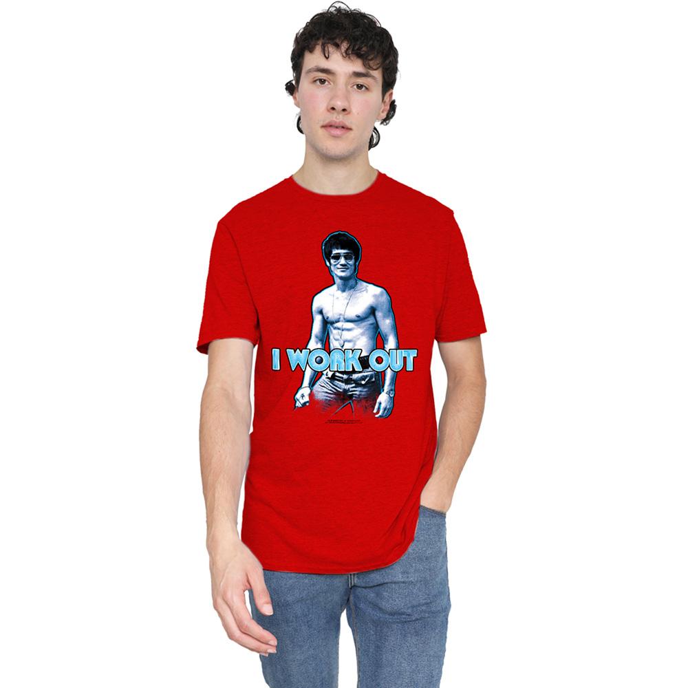 Bruce Lee Unisex Adult I Works Out Heather T-Shirt