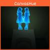 Halloween Night Glow Wall Sticker With Girl Holding Hands For Living Decor Room