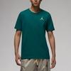 Jordan Solid Color Logo Ribbed Crew Neck Sports Short Sleeve T-Shirt Unisex Tops Green DC7486-318