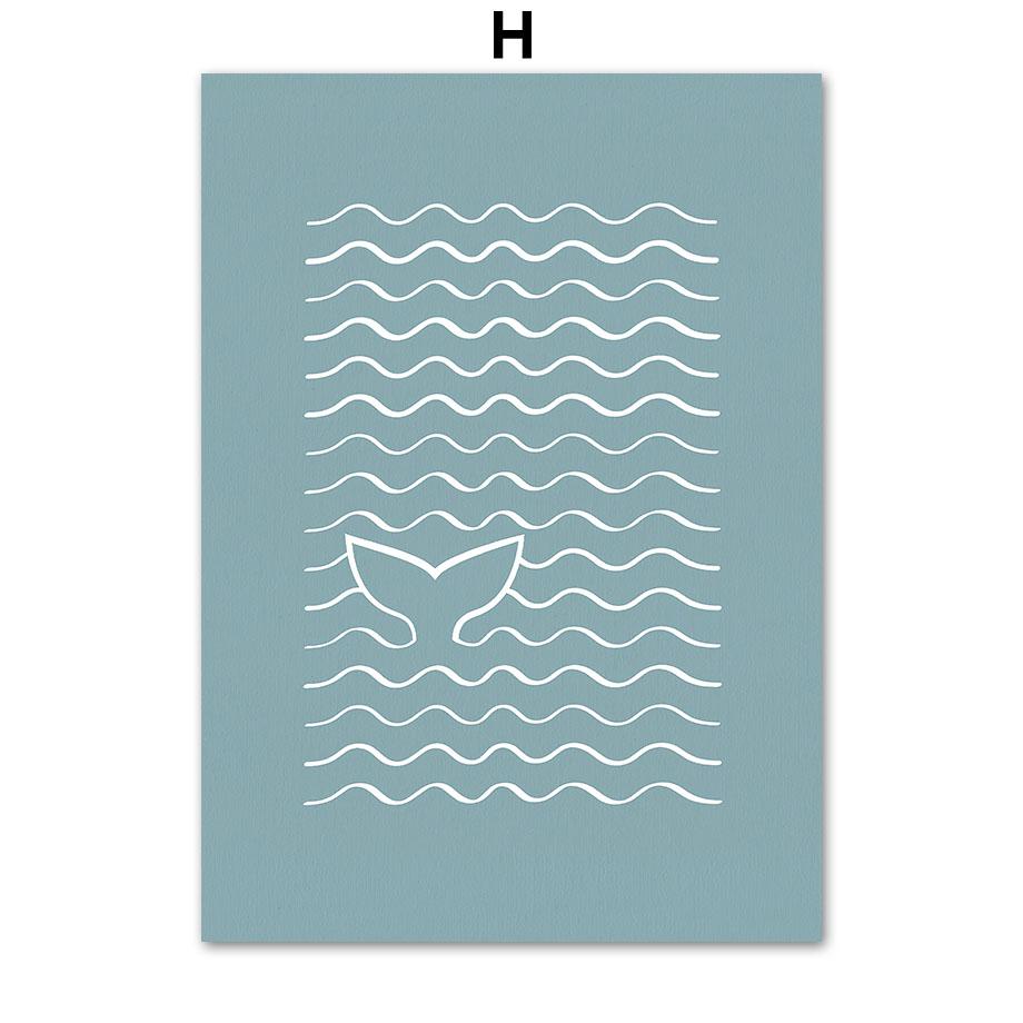 Blue Ocean Beach Sea Waves Palm Tree Surfboard Wall Art Canvas Painting Posters And Prints Wall Pictures For Living Room Decor