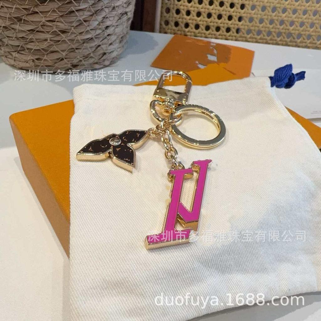 Donkey Brand Women's Black & White Tricolor Bag with Four-leaf Clover Keychain Pendant