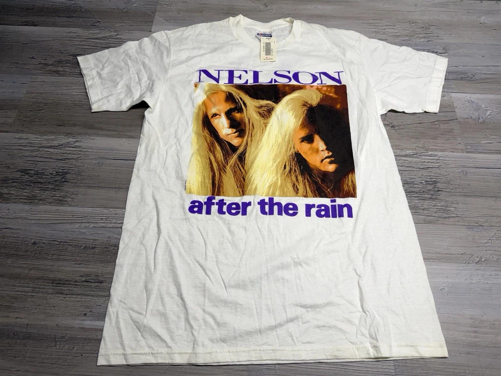 

Vintage Nelson Band 1990 T-Shirt After the Rain Single Stitch Size L NWT Concert XL