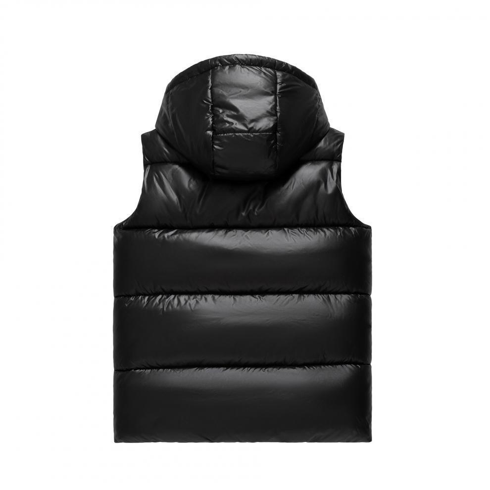 2024 Winter Black Gold Detachable Hood Down Cotton Vest - Unisex Thickened Short Outerwear