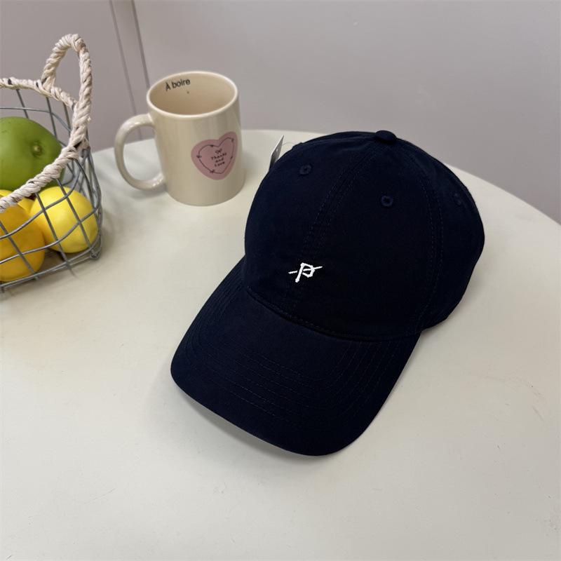 American Retro Simple Letter Embroidered Baseball Cap Female Spring And Summer Face Small Soft Top Cap Male