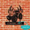 Vintage Tractor Metal Wall Art, Farmhouse Decor, Rustic Man Cave Gift, Personalized Name Sign, Custom American Style